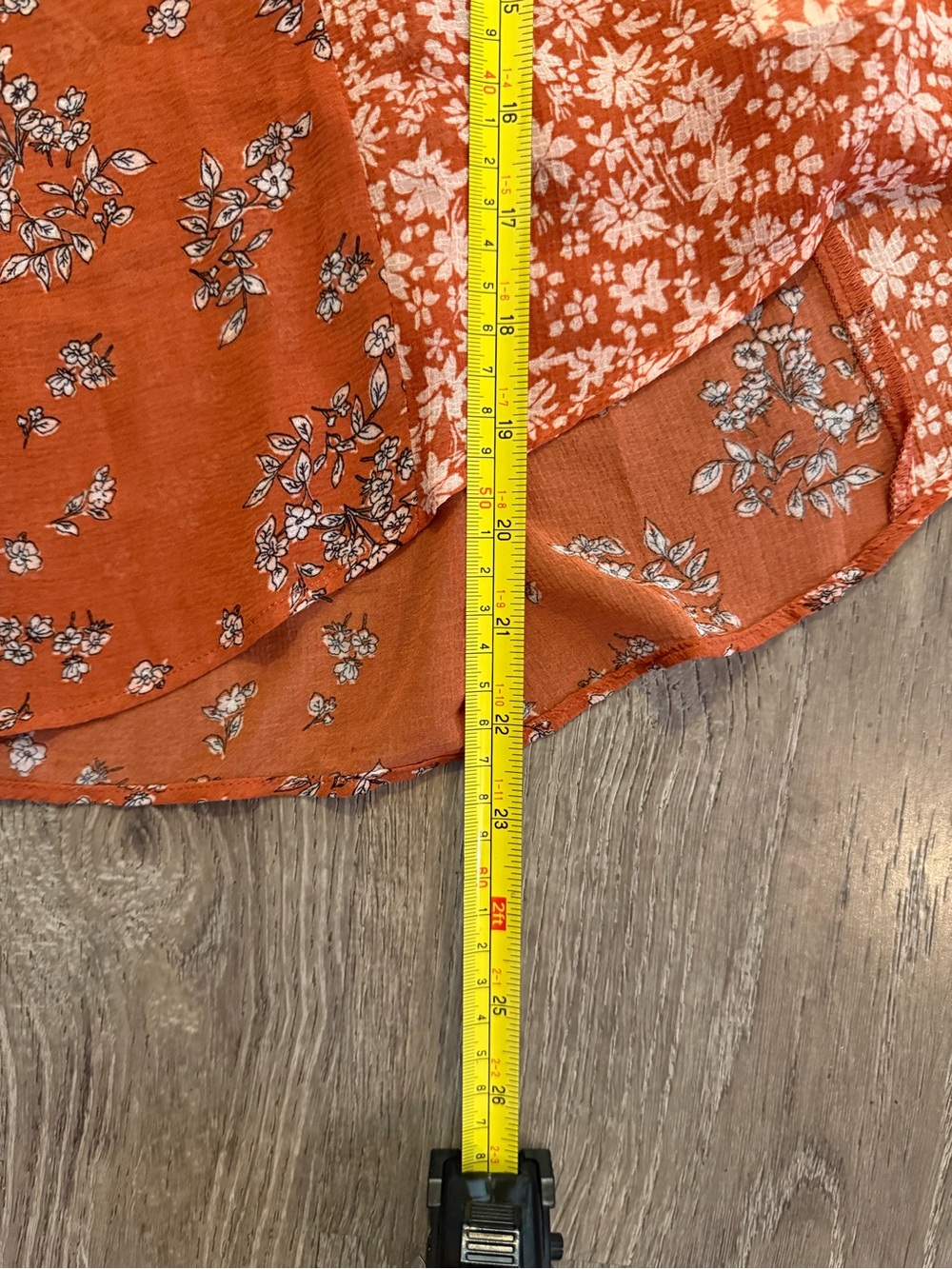 Free People Serena Printed Floral Spring Blouse In Rust Combo - Picture 9 of 9